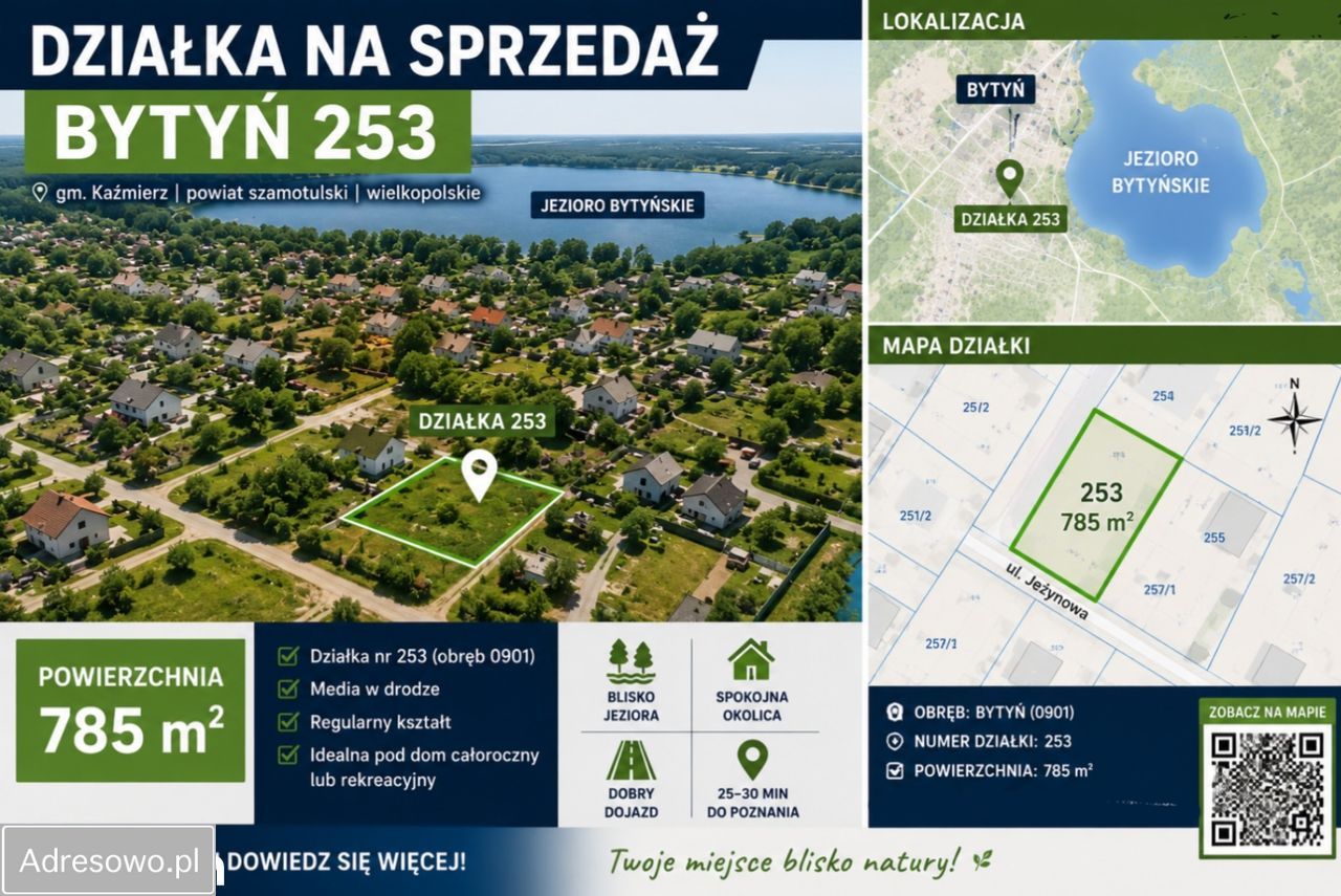 Działka budowlana Bytyń, ul. Kapitańska. Zdjęcie 1