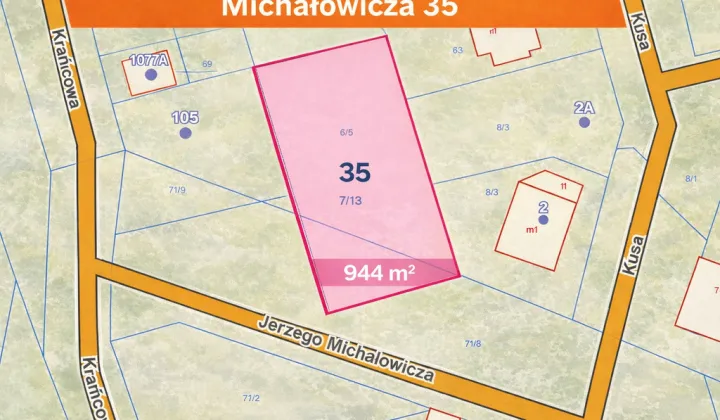 Działka budowlana Łódź, ul. Jerzego Michałowicza