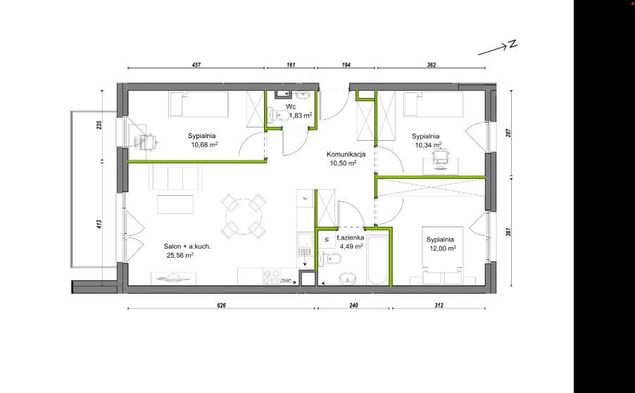 Mieszkanie 4-pokojowe Wrocław Ołtaszyn, ul. Orawska. Zdjęcie 8