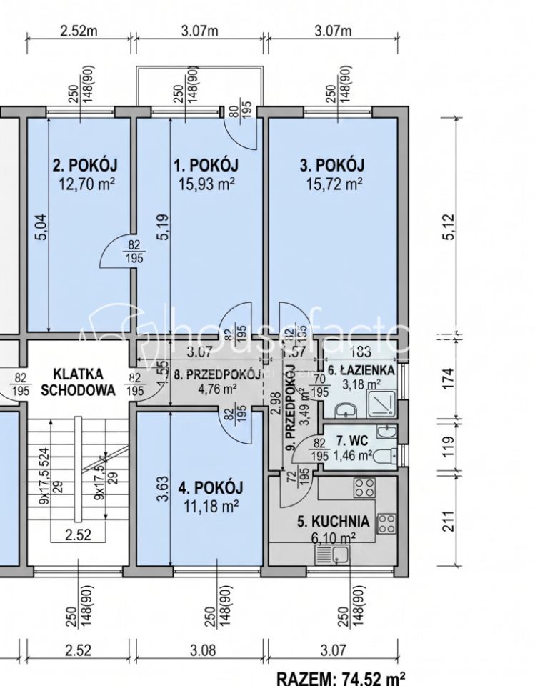 Mieszkanie 4-pokojowe Łódź, ul. Sporna. Zdjęcie 4