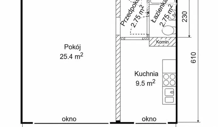 Mieszkanie 1-pokojowe Puławy, ul. Polna