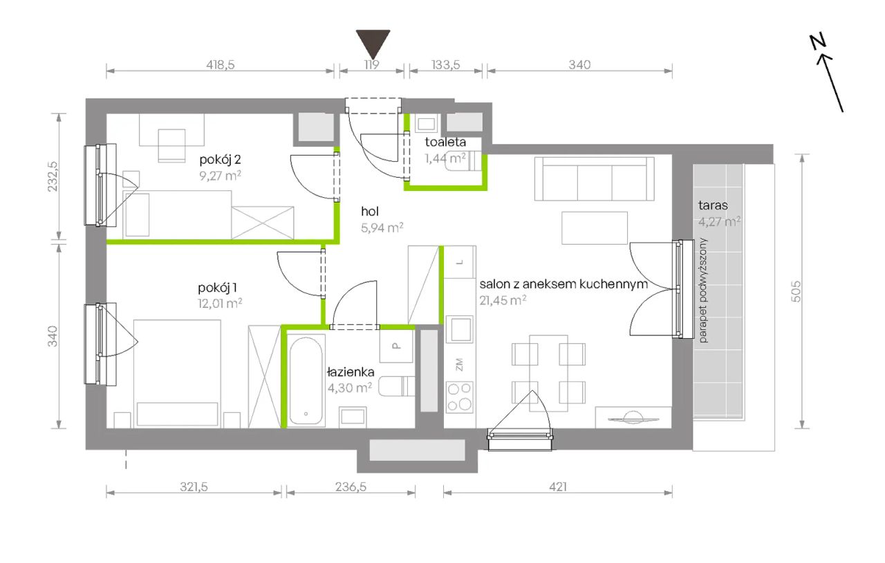 Mieszkanie 3-pokojowe Warszawa Chrzanów, ul. Szeligowska. Zdjęcie 8