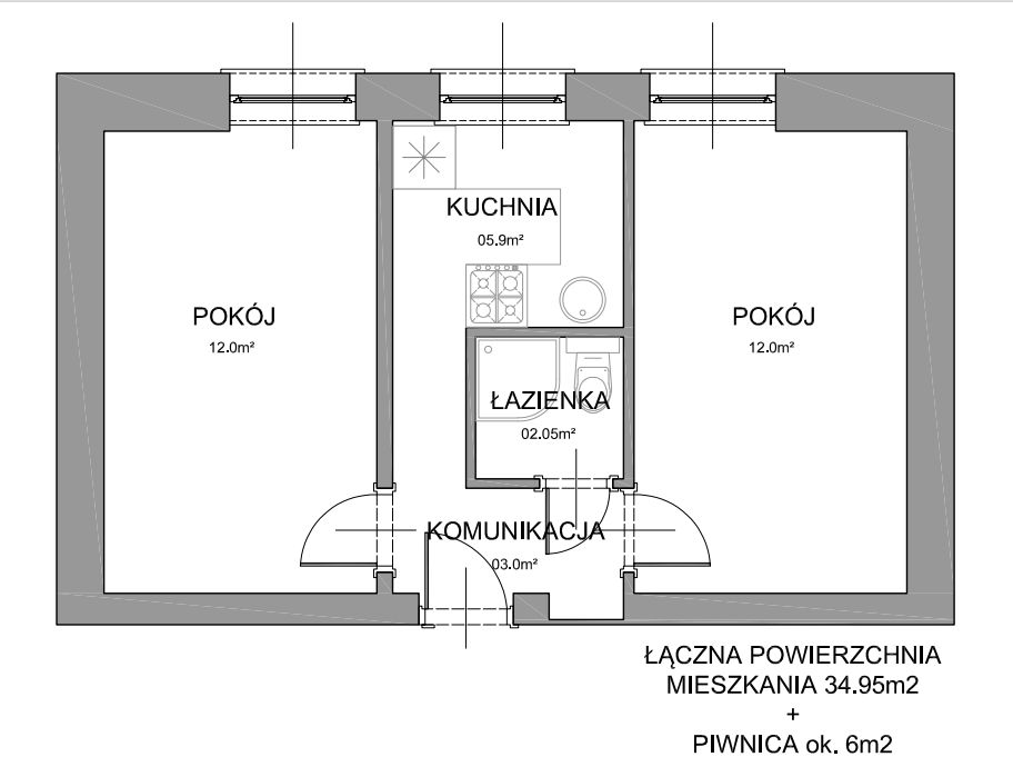 Mieszkanie 2-pokojowe Knurów Szczygłowice, ul. Jana Kilińskiego