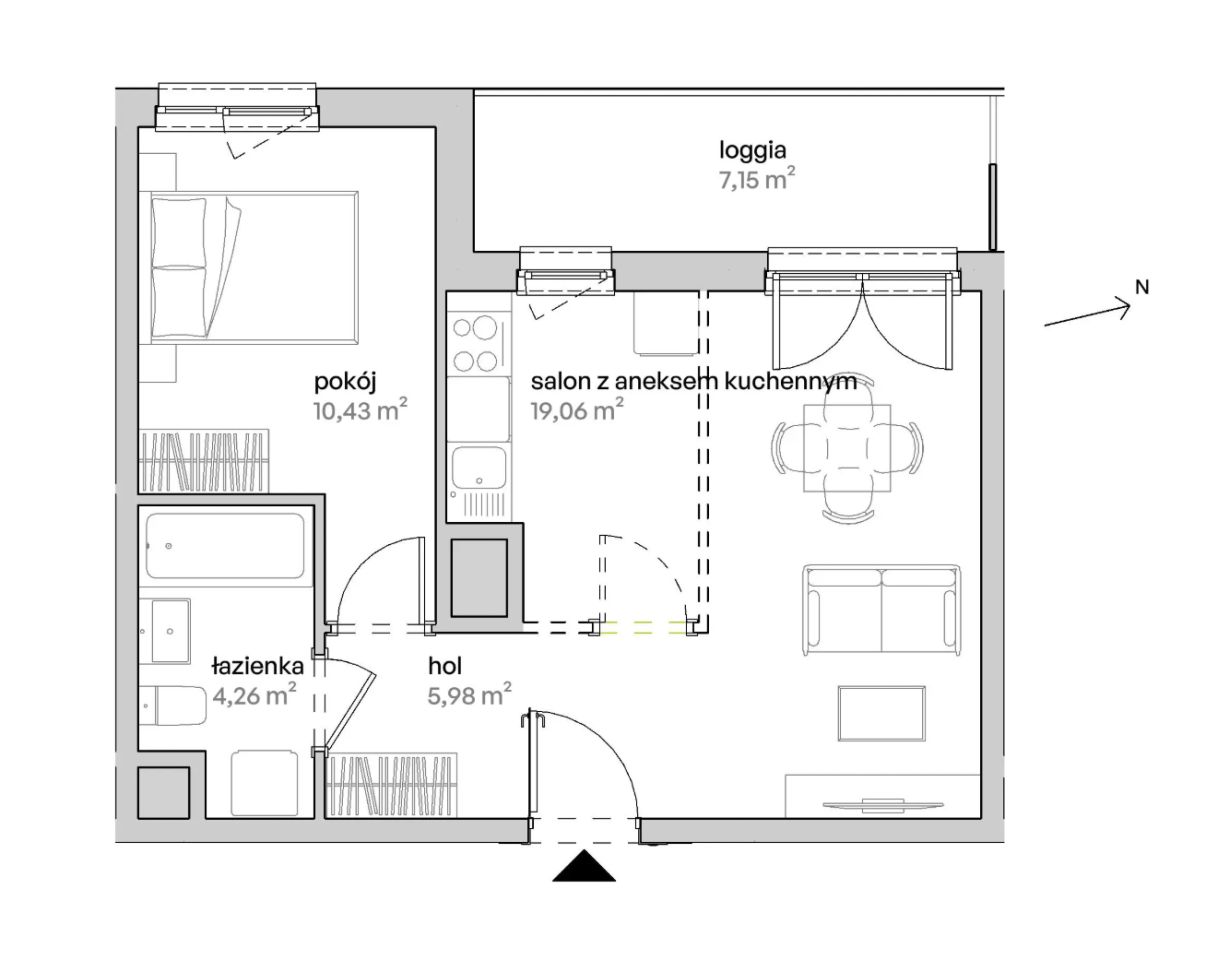 Mieszkanie 2-pokojowe Poznań Starołęka, ul. Unii Lubelskiej. Zdjęcie 7
