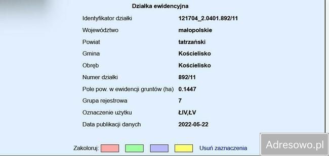 Działka rolna Kościelisko Butorów, ul. Mocarni Boczna. Zdjęcie 4