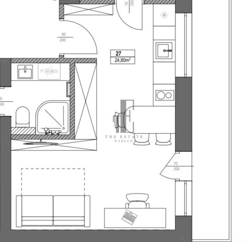 Mieszkanie 1-pokojowe Warszawa Wawer, ul. Błękitna. Zdjęcie 6