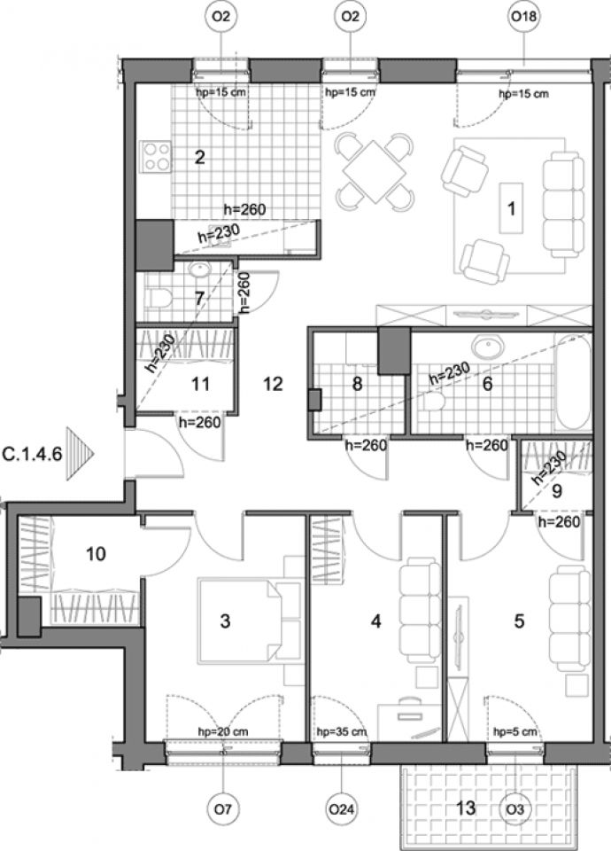 Mieszkanie 4-pokojowe Gdańsk, ul. Chmielna. Zdjęcie 6