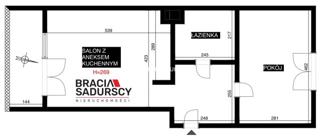 Mieszkanie 2-pokojowe Kraków Podgórze Duchackie, ul. Walerego Sławka. Zdjęcie 18