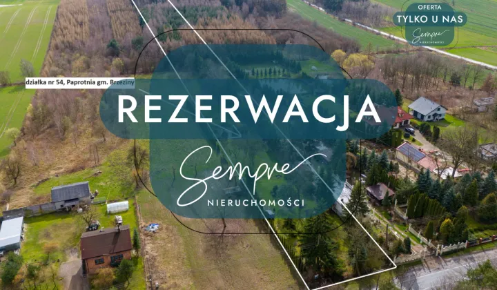 Działka inwestycyjna Paprotnia