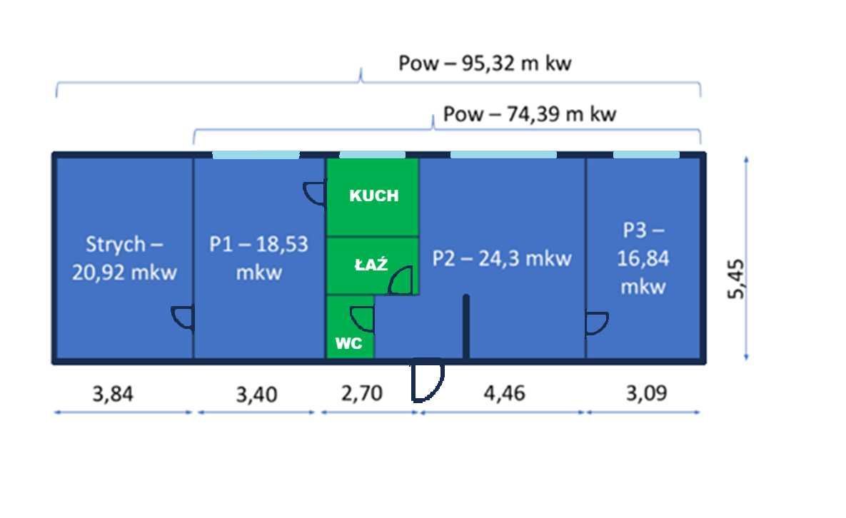 Mieszkanie 3-pokojowe Warszawa Śródmieście, ul. Mordechaja Anielewicza. Zdjęcie 2