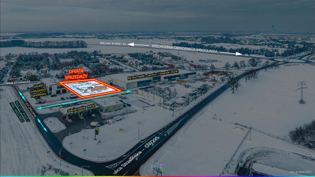 Działka inwestycyjna Żerniki Wrocławskie, ul. Zasłuczańska. Zdjęcie 2