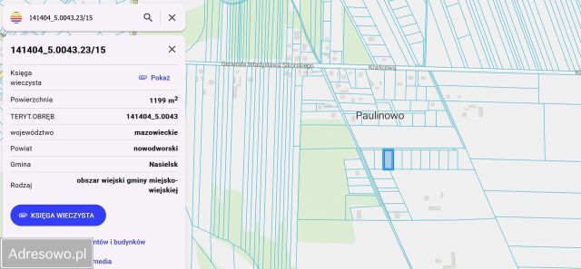 Działka budowlana Paulinowo. Zdjęcie 1