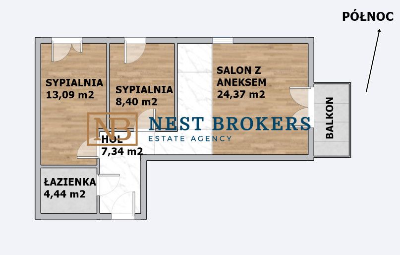 Mieszkanie 3-pokojowe Kraków Prądnik Biały, ul. Stefana Banacha
