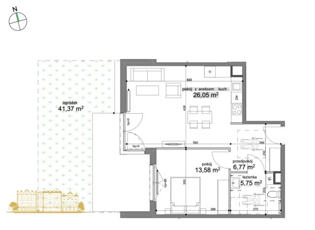 Mieszkanie 2-pokojowe Kraków Bronowice, ul. Sosnowiecka. Zdjęcie 6