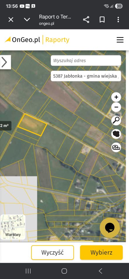 Działka rolna Jabłonka, ul. Pełtników. Zdjęcie 7