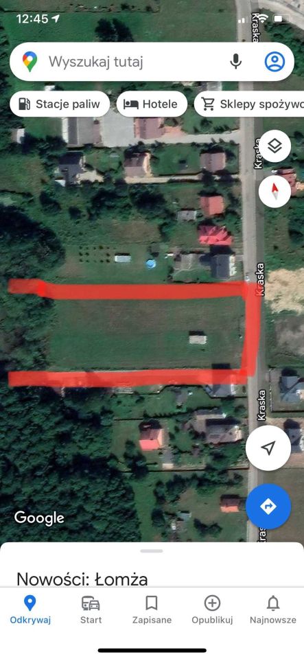 Działka budowlana Łomża, ul. Kraska