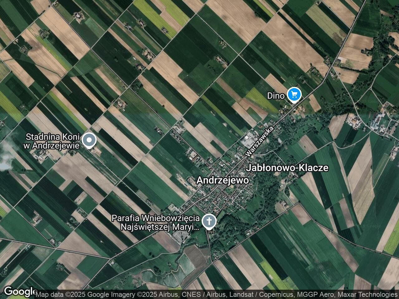 Działka rolna Andrzejewo, ul. Srebińska