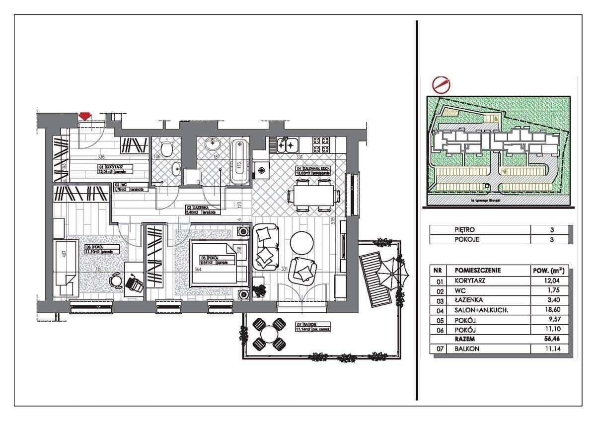 Mieszkanie 3-pokojowe Chełm, ul. ks. Ignacego Skorupki. Zdjęcie 29