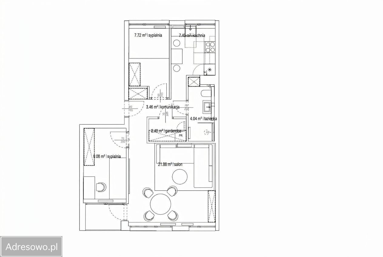 Mieszkanie 3-pokojowe Wrocław Popowice, ul. Popowicka. Zdjęcie 11