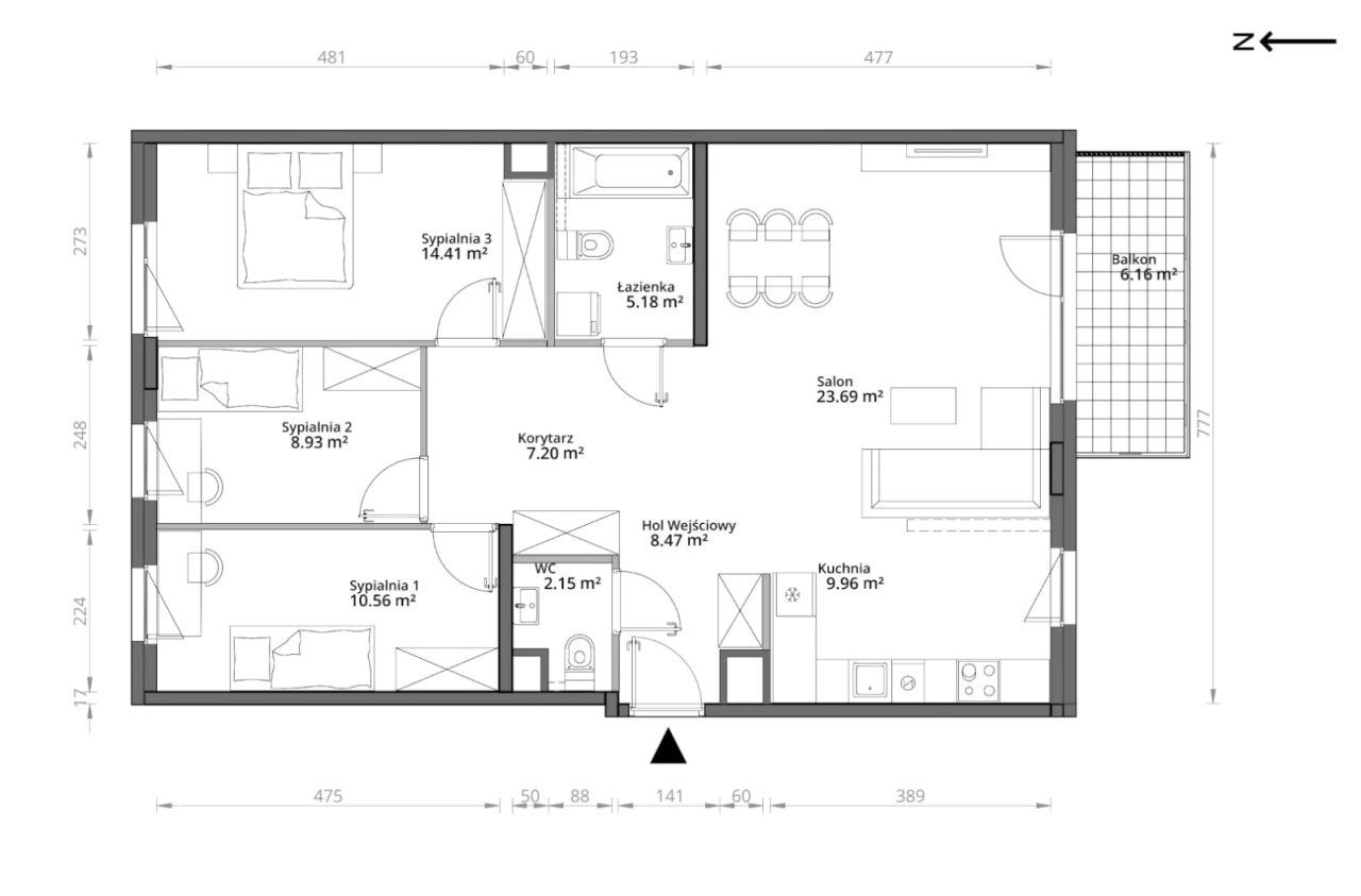 Mieszkanie 4-pokojowe Warszawa Praga-Południe, ul. Podskarbińska. Zdjęcie 7