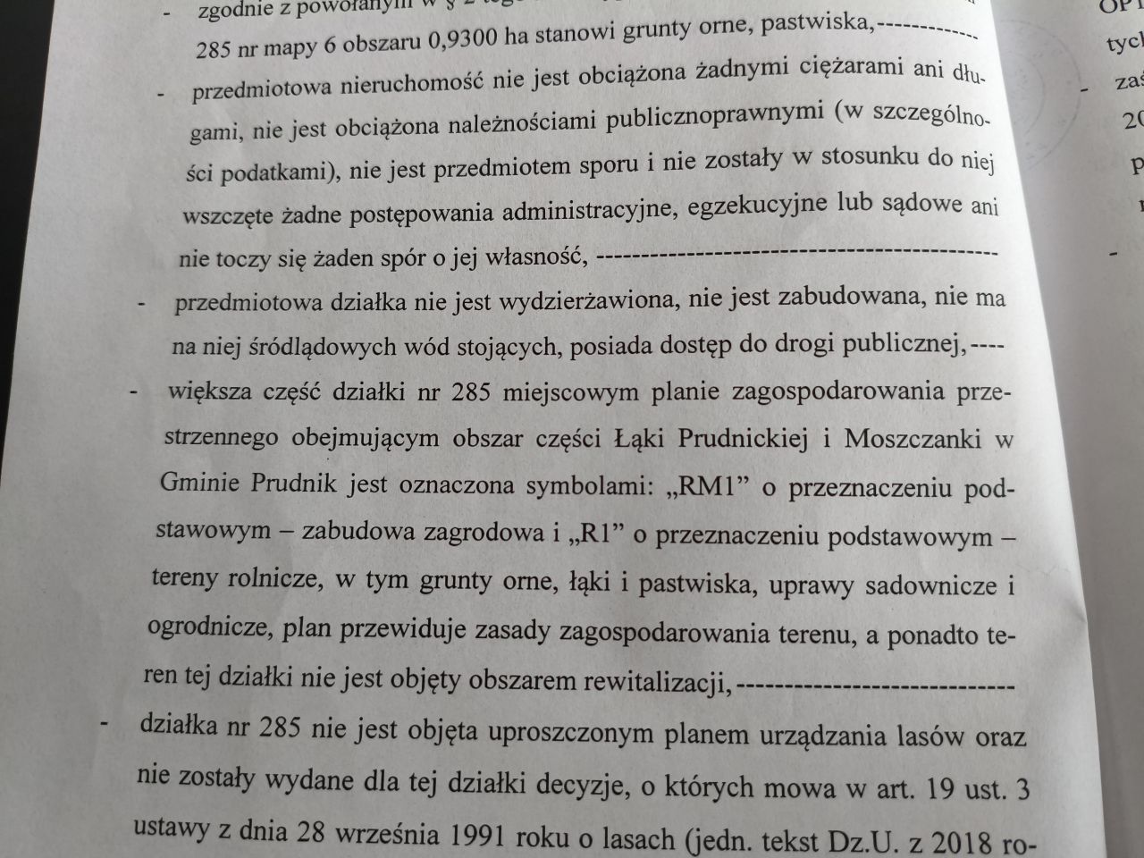 Działka rolno-budowlana Łąka Prudnicka, Nr działki 285. Zdjęcie 2