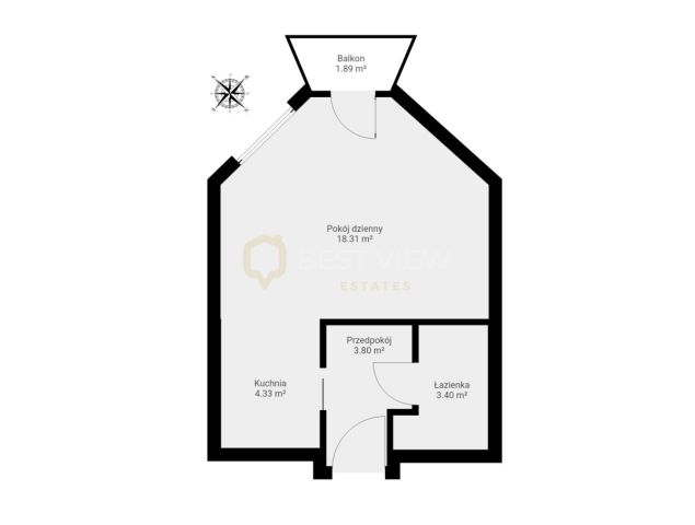 Mieszkanie 1-pokojowe Warszawa Ursynów, al. Komisji Edukacji Narodowej. Zdjęcie 20