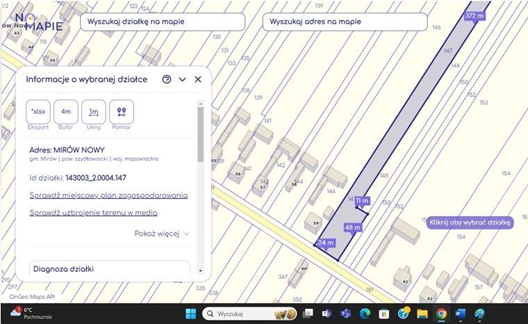 Działka budowlana Mirów Nowy. Zdjęcie 2