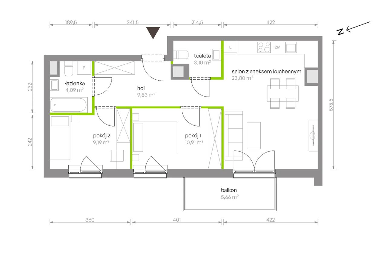 Mieszkanie 3-pokojowe Warszawa Chrzanów, ul. Szeligowska. Zdjęcie 8
