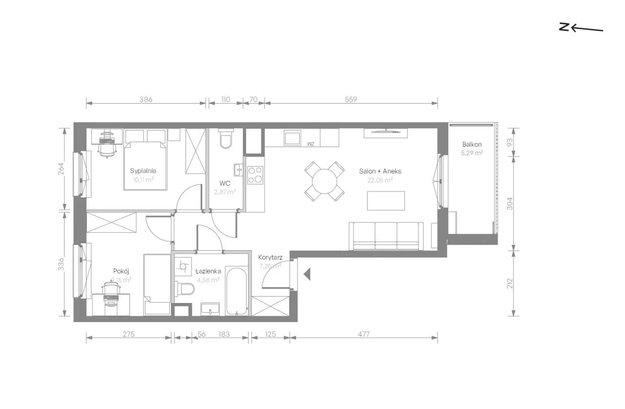 Mieszkanie 3-pokojowe Warszawa Chrzanów, ul. Szeligowska. Zdjęcie 7