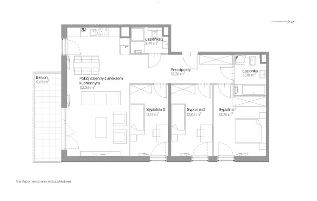 Mieszkanie 4-pokojowe Kraków Czyżyny, ul. Romana Ciesielskiego. Zdjęcie 18