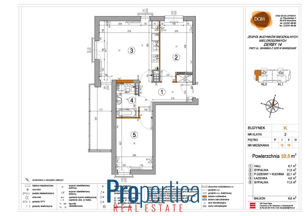 Mieszkanie 3-pokojowe Warszawa Białołęka, ul. Skarbka z Gór. Zdjęcie 19