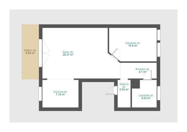 Mieszkanie 2-pokojowe Plewiska, ul. Szałwiowa. Zdjęcie 15
