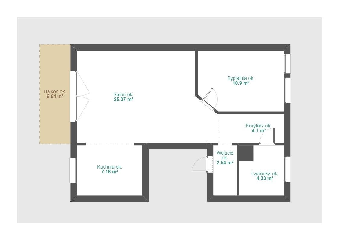 Mieszkanie 2-pokojowe Plewiska, ul. Szałwiowa. Zdjęcie 15