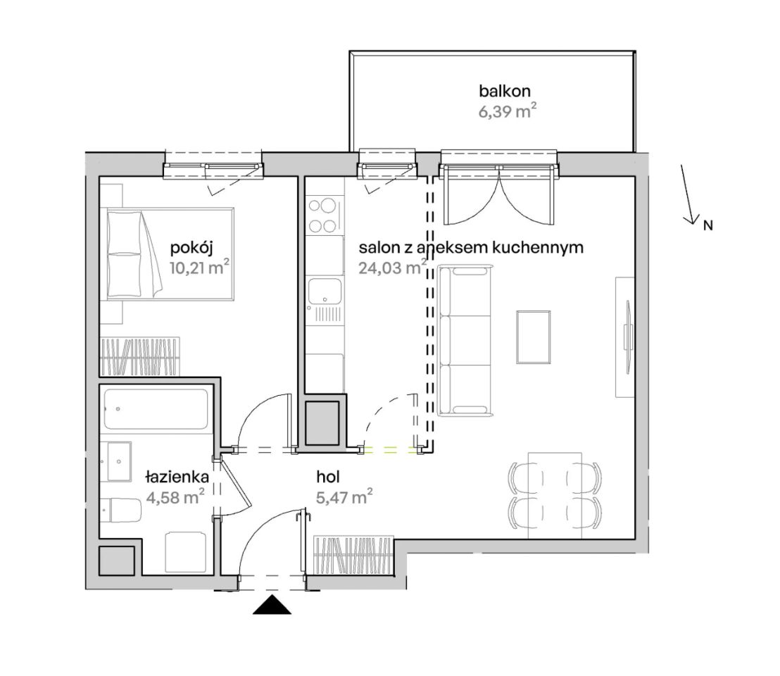 Mieszkanie 2-pokojowe Poznań Starołęka, ul. Unii Lubelskiej. Zdjęcie 7