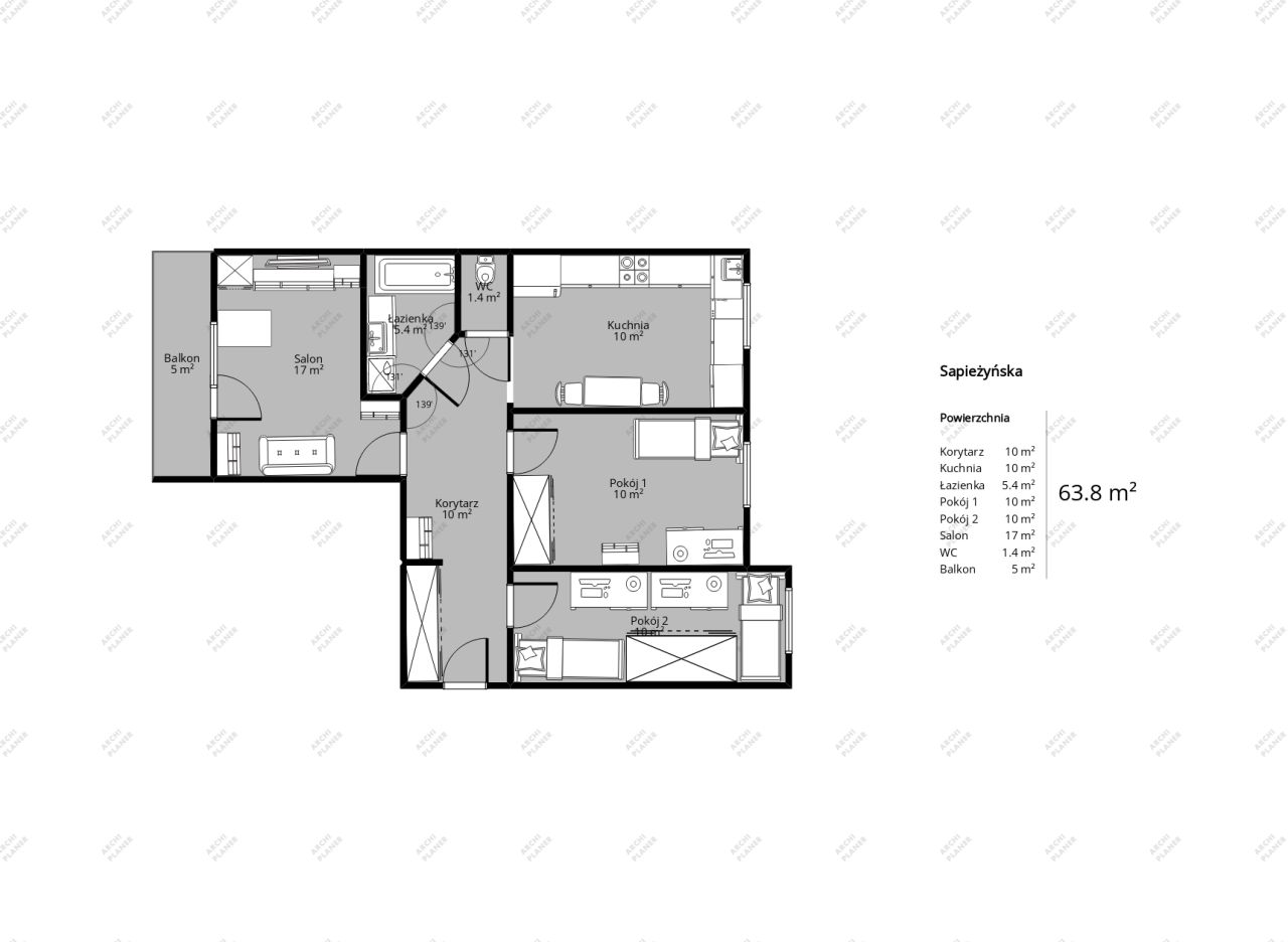 Mieszkanie 3-pokojowe Biała Podlaska, ul. Sapieżyńska. Zdjęcie 12