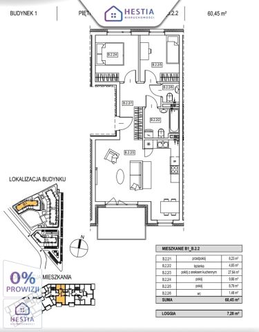 Mieszkanie 2-pokojowe Szczecin Warszewo, ul. Włodzimierza Ostoi-Zagórskiego. Zdjęcie 2