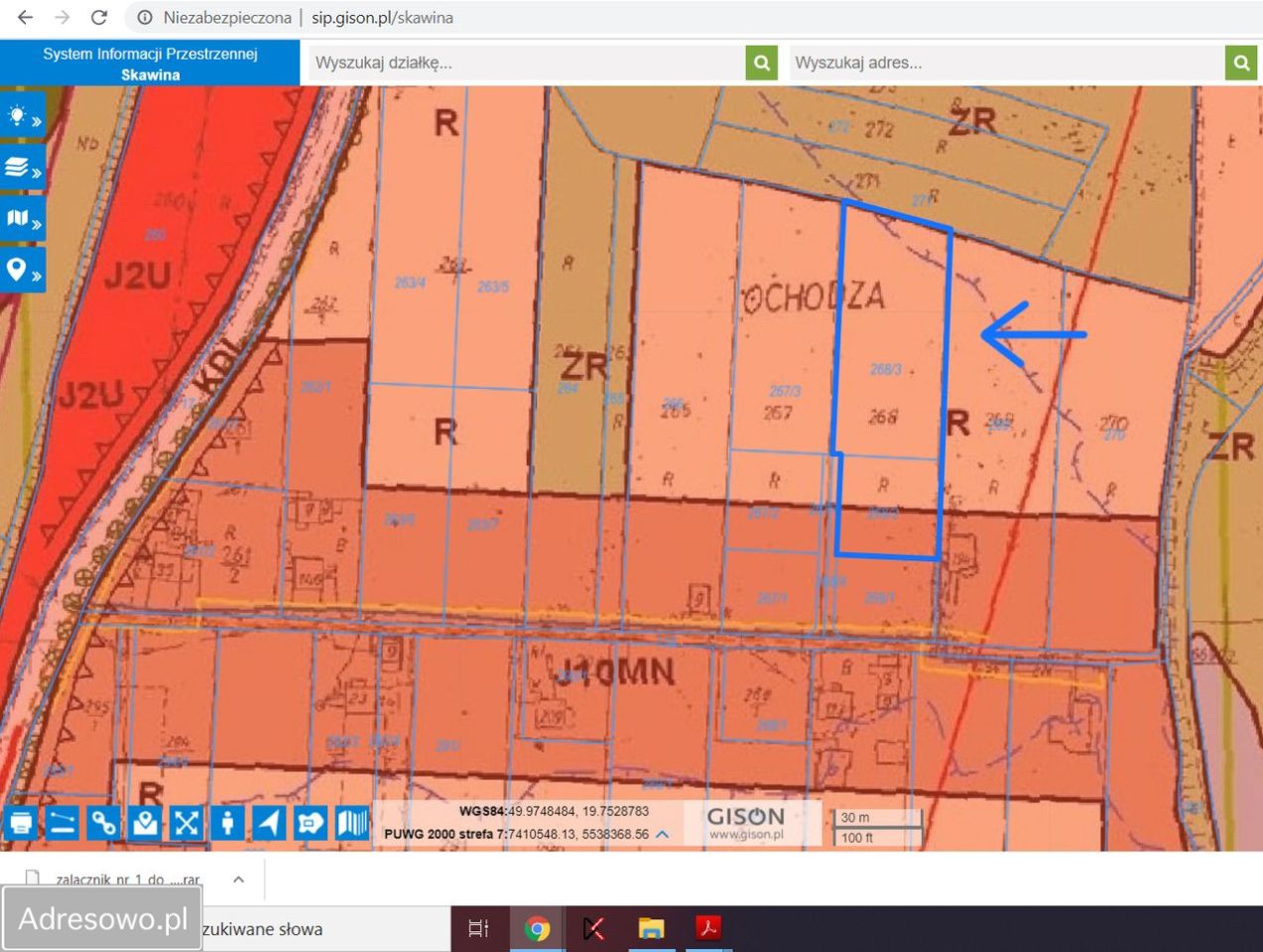 Działka rolno-budowlana Ochodza, ul. Brzozowa. Zdjęcie 5