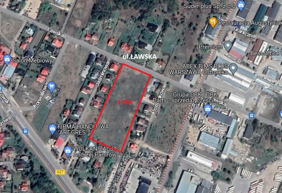 Działka inwestycyjna Ostrołęka, ul. Ławska. Zdjęcie 2