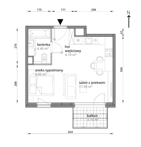 Mieszkanie 1-pokojowe Warszawa Praga-Południe, ul. Podskarbińska. Zdjęcie 7