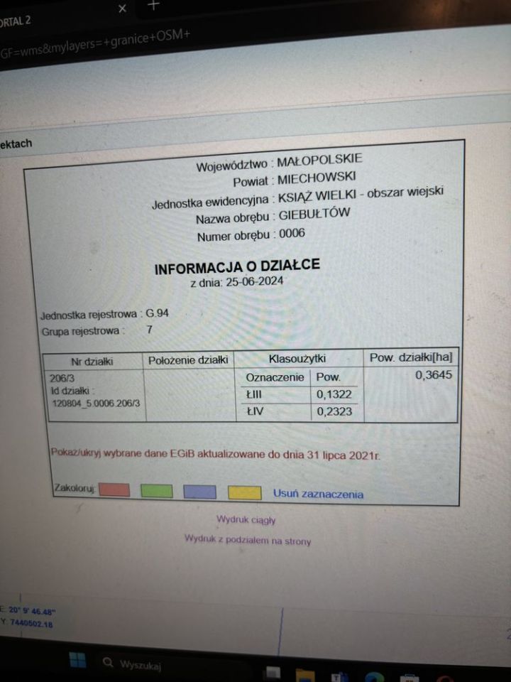 Działka rolna Giebułtów. Zdjęcie 6