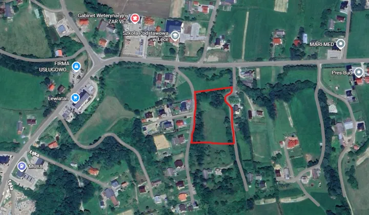 Działka budowlana Łęka