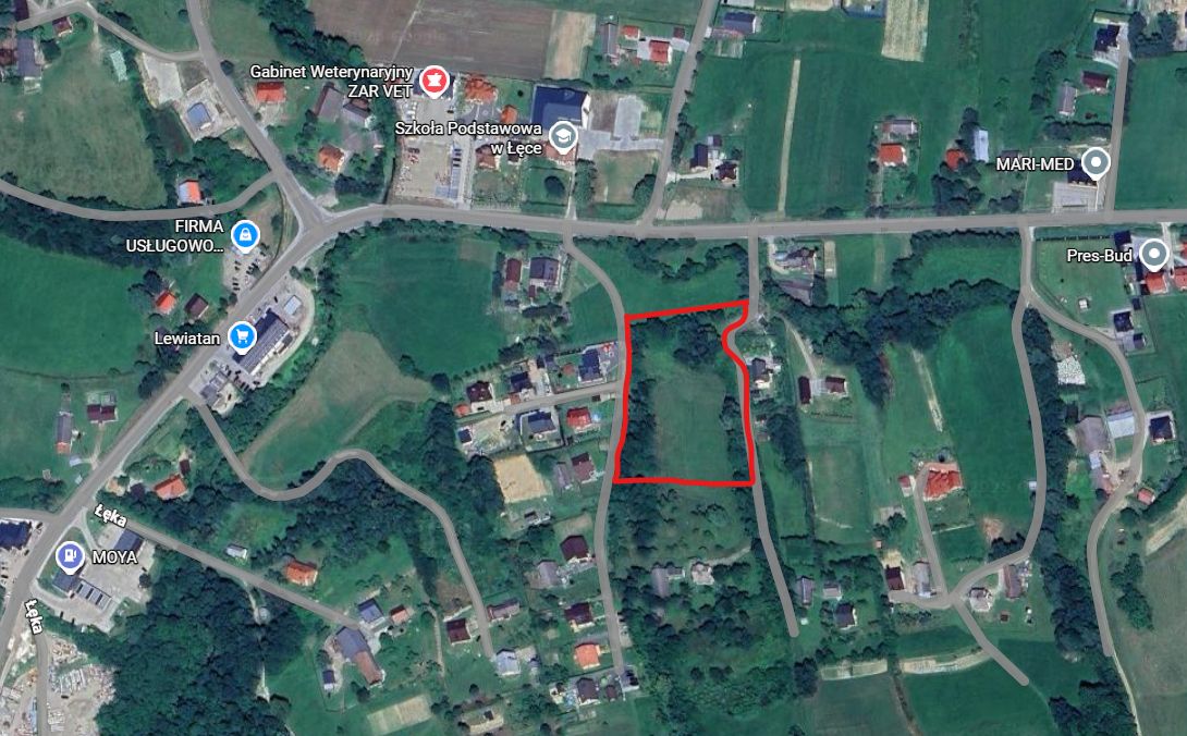 Działka budowlana Łęka