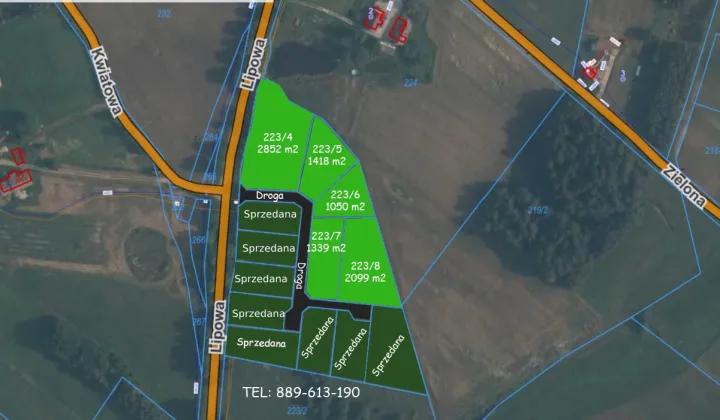 Działka budowlana Połęczyno Jekmuca, ul. Lipowa