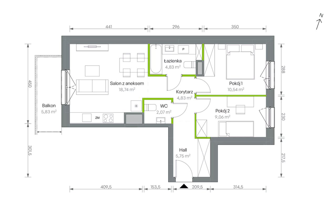 Mieszkanie 3-pokojowe Warszawa Targówek, ul. Oliwska. Zdjęcie 16