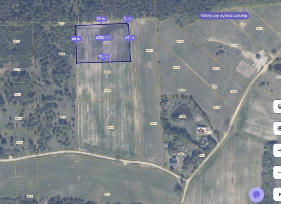 Działka rolno-budowlana Graniczna Wieś, ul. Jarzębinowa. Zdjęcie 2