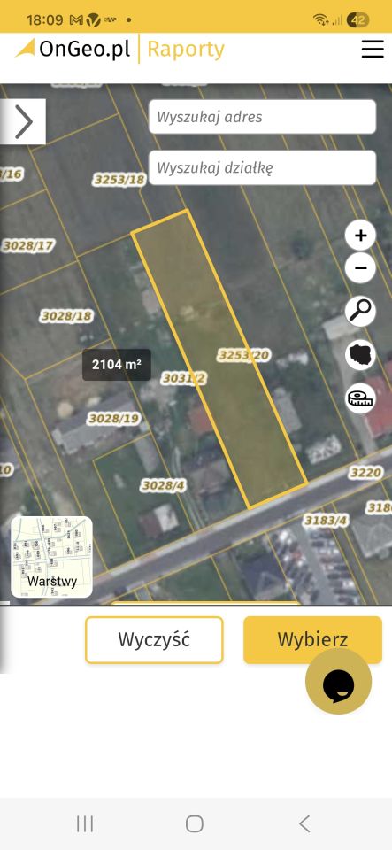 Działka budowlana Sobolew Stefanów, ul. Milanowska. Zdjęcie 3