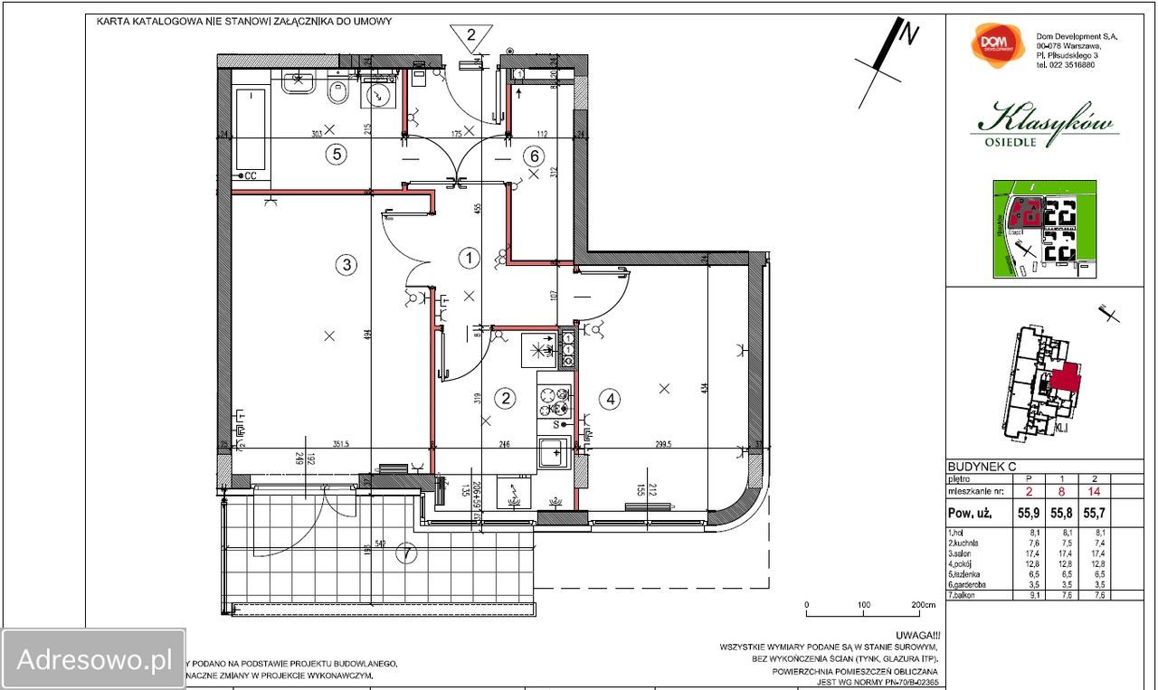 Mieszkanie 2-pokojowe Warszawa Białołęka, ul. Krokwi. Zdjęcie 8
