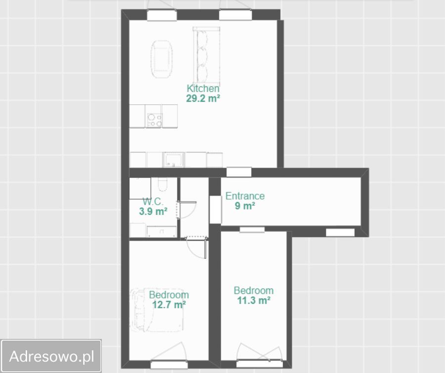 Mieszkanie 3-pokojowe Legnica, ul. Piastowska. Zdjęcie 7