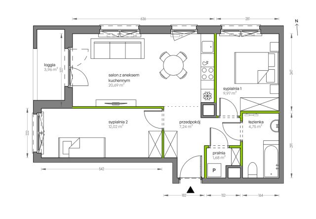 Mieszkanie 3-pokojowe Kraków Płaszów, ul. Myśliwska. Zdjęcie 25
