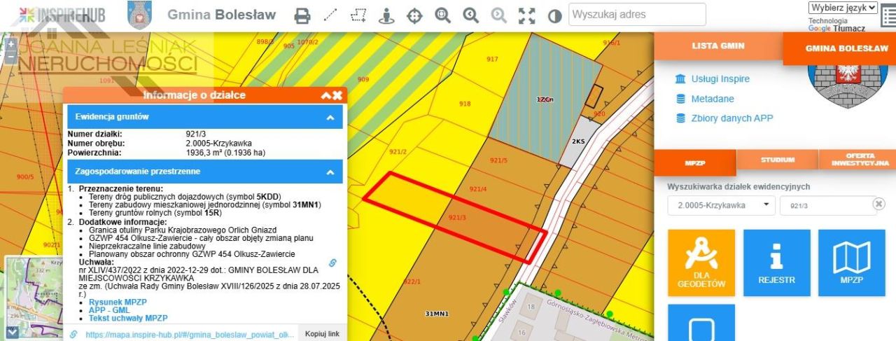 Działka budowlana Krzykawka, ul. Kościelna. Zdjęcie 5